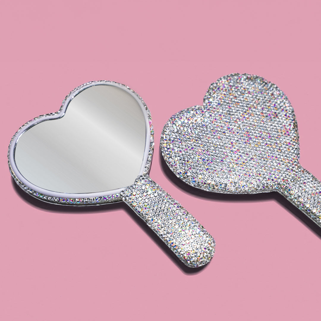 Blinged Out Heart Mirror